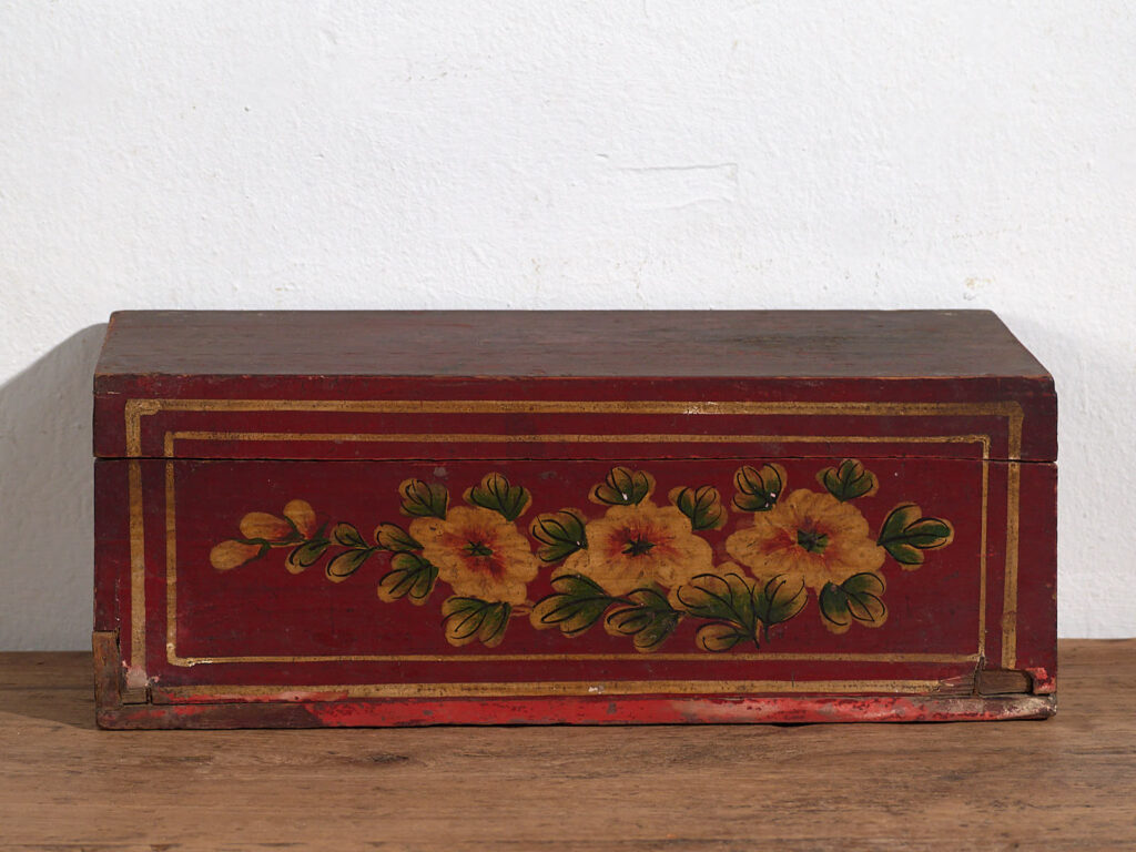 Caja china antigua con detalles florales (c.1900) #15