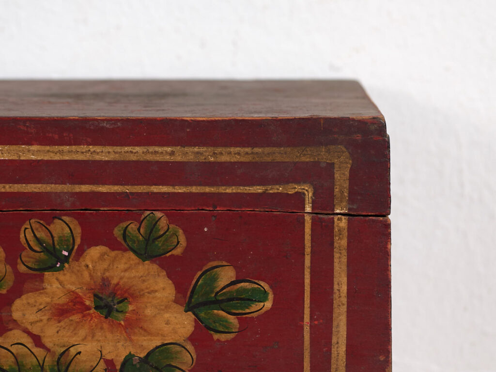 Caja china antigua con detalles florales (c.1900) #15