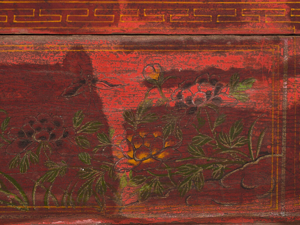 Cofre pequeño antiguo con motivos florales (c.1900) #19