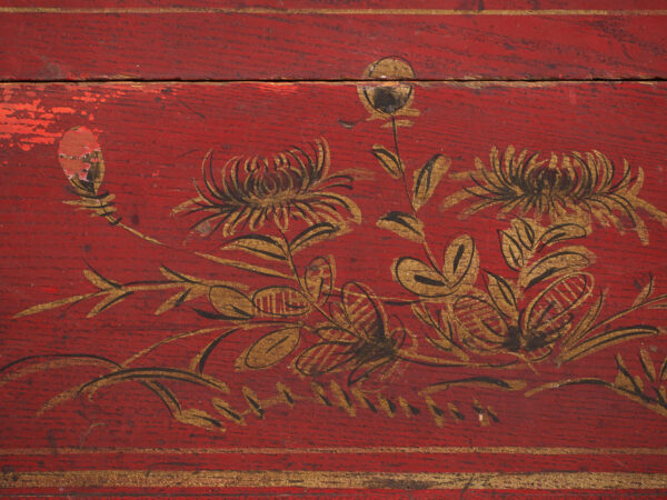 Pequeño cofre antiguo con detalles florales (c.1900) #30
