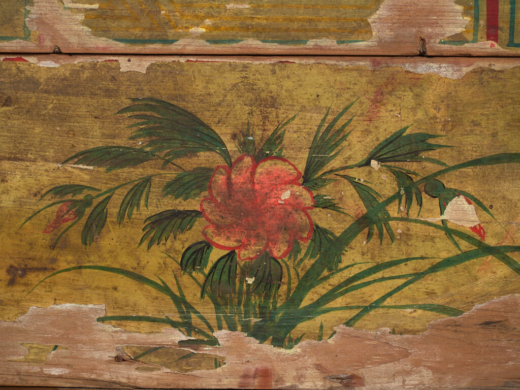 Pequeña caja antigua oriental con detalles florales (c.1900) #32