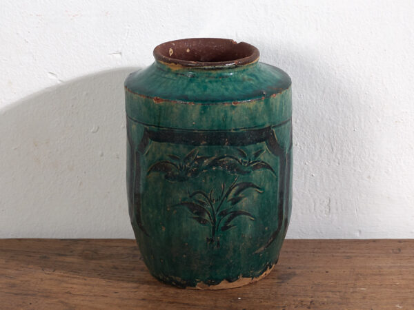Vase chinois ancien avec détails végétaux (c.1820) #11