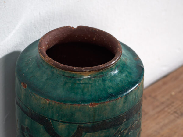 Vase chinois ancien avec détails végétaux (c.1820) #11