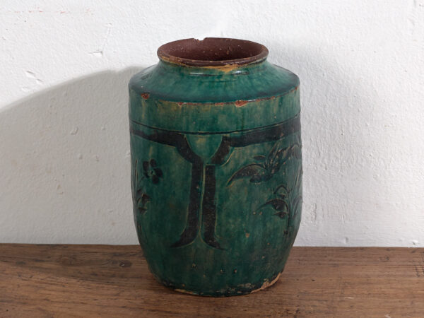 Vase chinois ancien avec détails végétaux (c.1820) #11