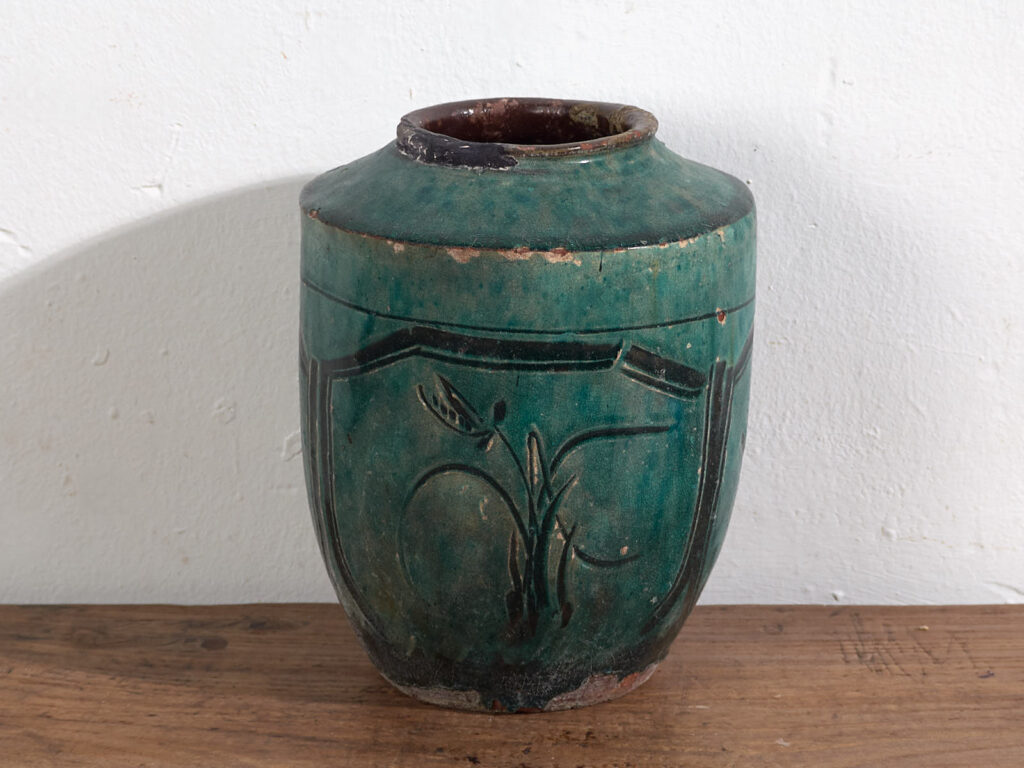 Jarrón chino antiguo con marcos octagonales (c.1820) #19