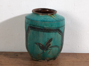 Antiguo jarrón de color verde esmeralda (c.1820) #20