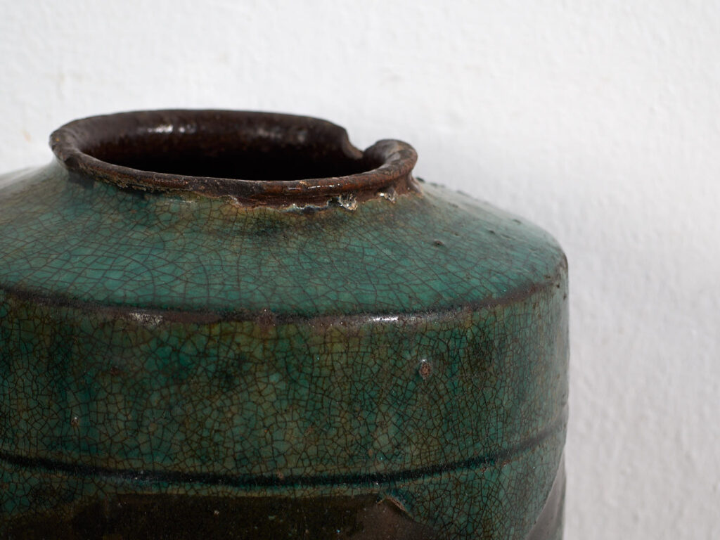 Vase ancien à motifs calligraphiques et végétaux (vers 1820) #23