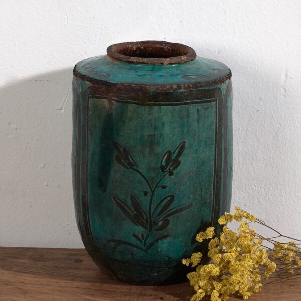 Antiguo jarrón de color verde jade (c.1820) #31