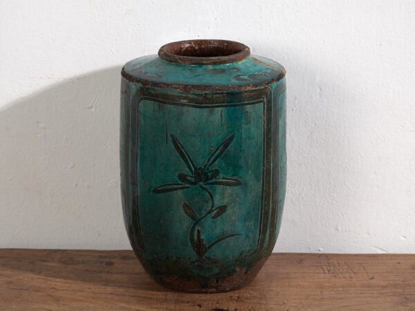 Antiguo jarrón de color verde jade (c.1820) #31