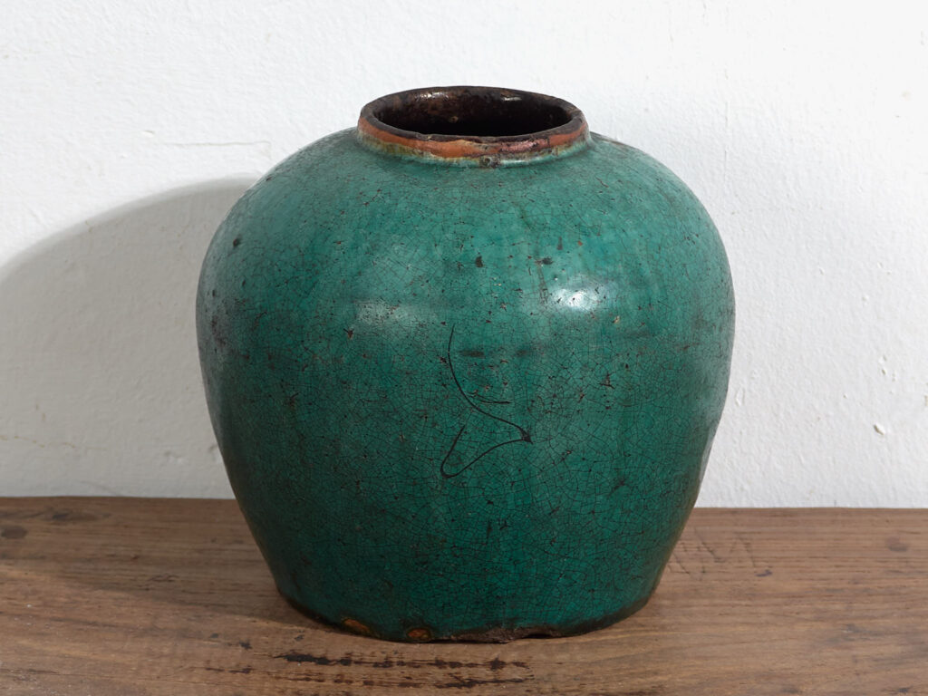 Vase ancien vert turquoise (vers 1820) #32