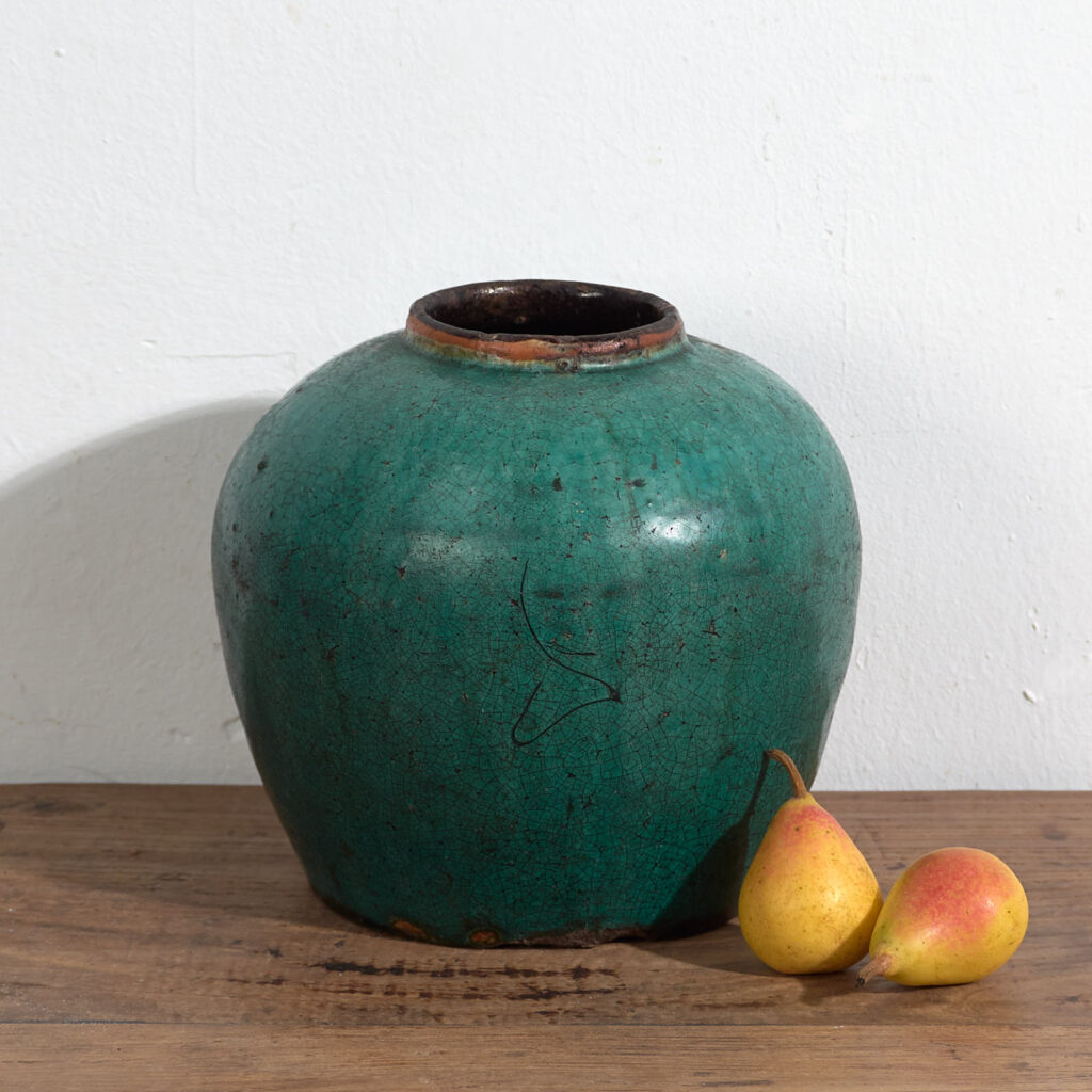 Vase ancien vert turquoise (vers 1820) #32