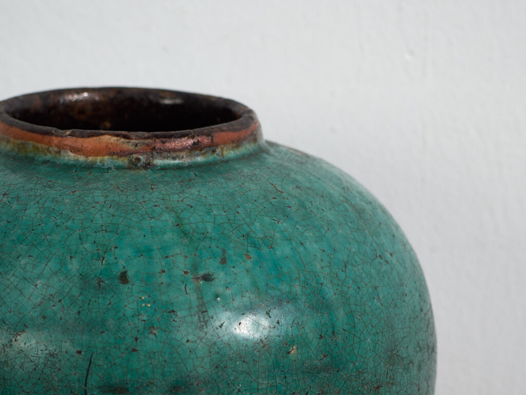 Vase ancien vert turquoise (vers 1820) #32