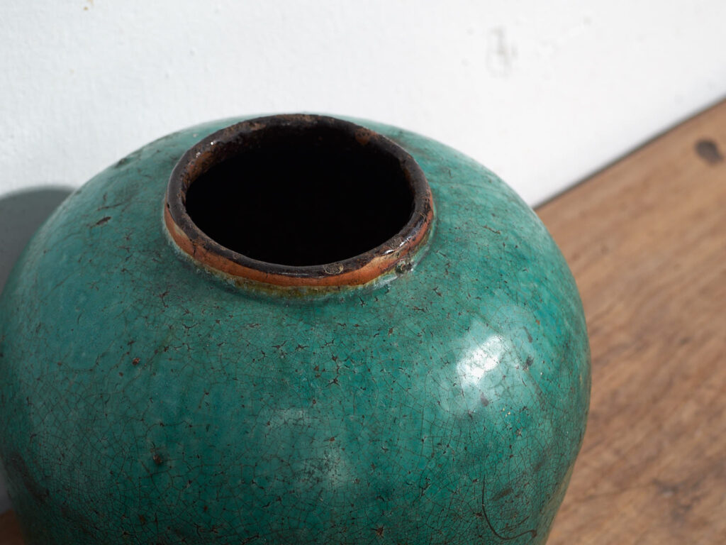Vase ancien vert turquoise (vers 1820) #32