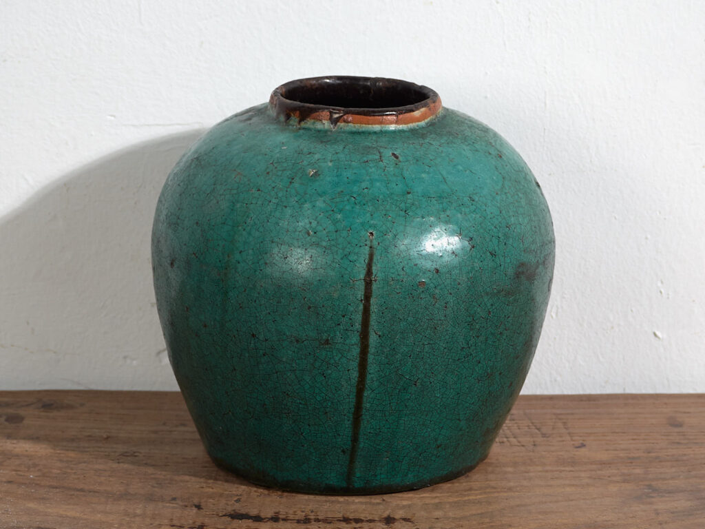 Vase ancien vert turquoise (vers 1820) #32