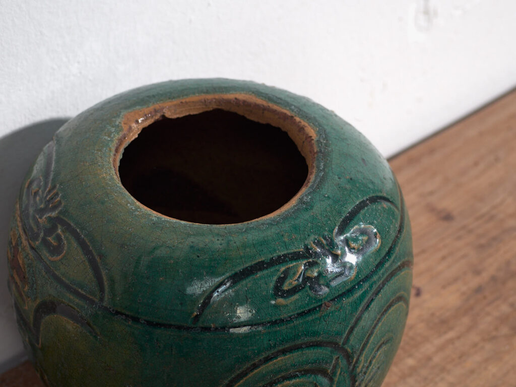 Antiguo jarrón chino de la dinastía Qing (c.1820) #38