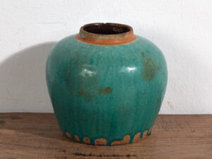 Vase ancien vert turquoise (vers 1820) #44