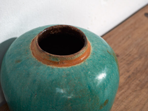 Antiguo jarrón verde turquesa (c.1820) #44