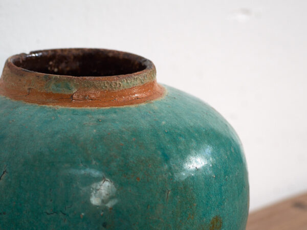 Antiguo jarrón verde turquesa (c.1820) #44