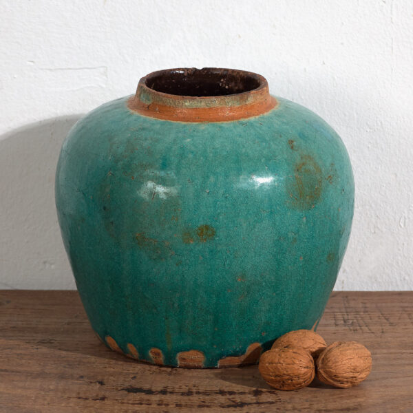 Antiguo jarrón verde turquesa (c.1820) #44