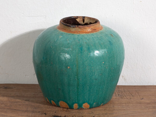 Antiguo jarrón verde turquesa (c.1820) #44