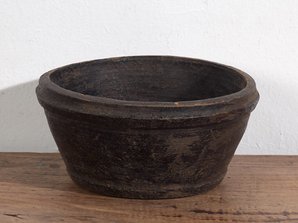 Antique solid wood bowl (c.1900) #11