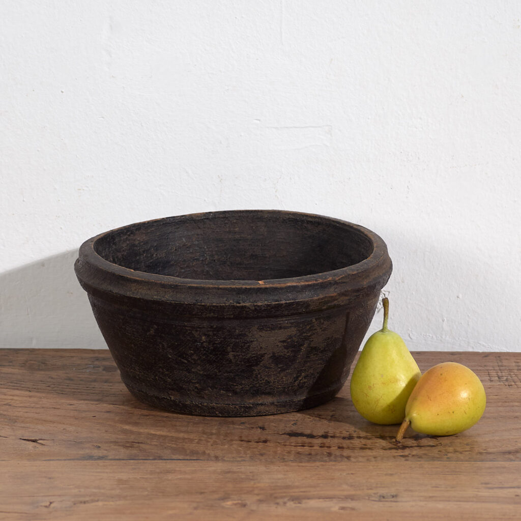 Antique solid wood bowl (c.1900) #11