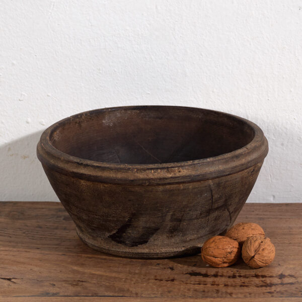 Bol antiguo de madera maciza (c.1900) #16