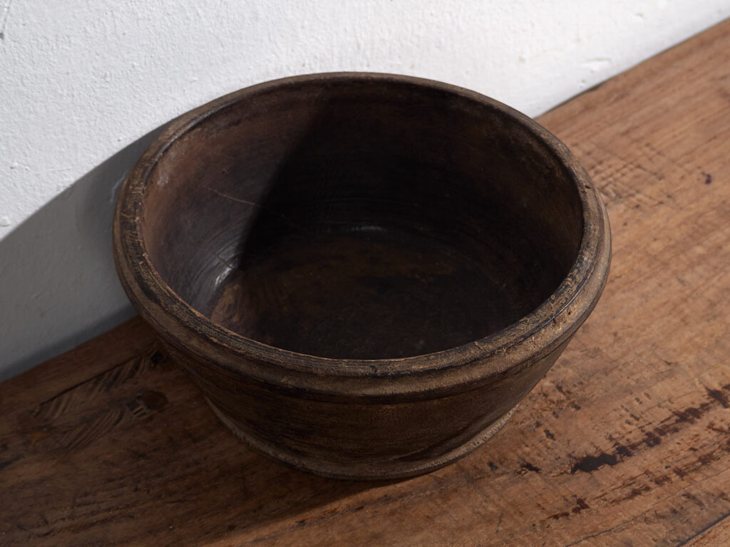 Antique solid wood bowl (c.1900) #16
