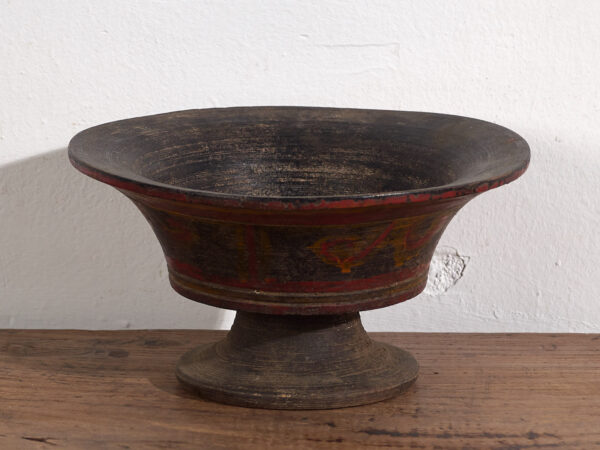Antiguo cuenco tibetano pintado a mano (c.1900) #30