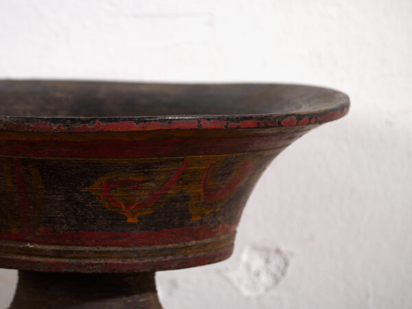 Antiguo cuenco tibetano pintado a mano (c.1900) #30