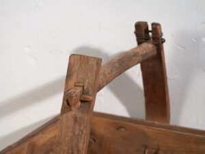 Cesta antigua de madera maciza (c.1900) #9