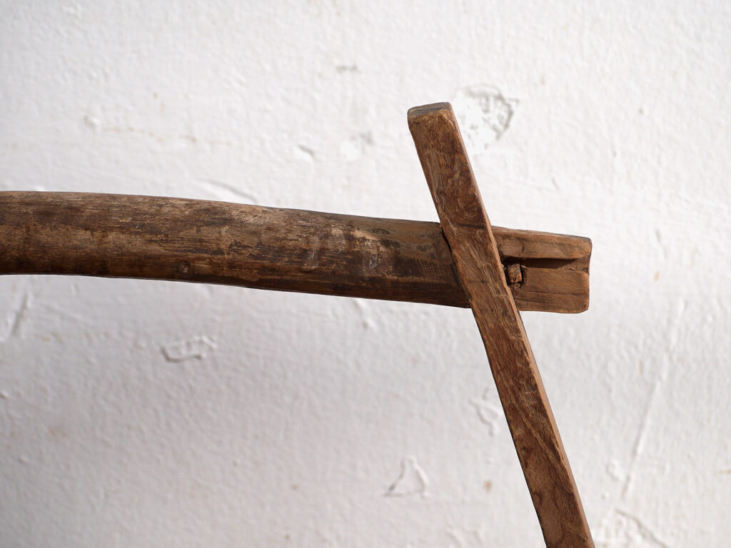 Cesta antigua de madera maciza (c.1900) #9