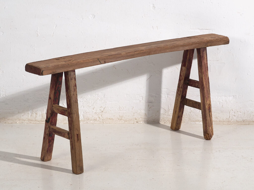 Antiguo banco de madera maciza (c.1870) #27