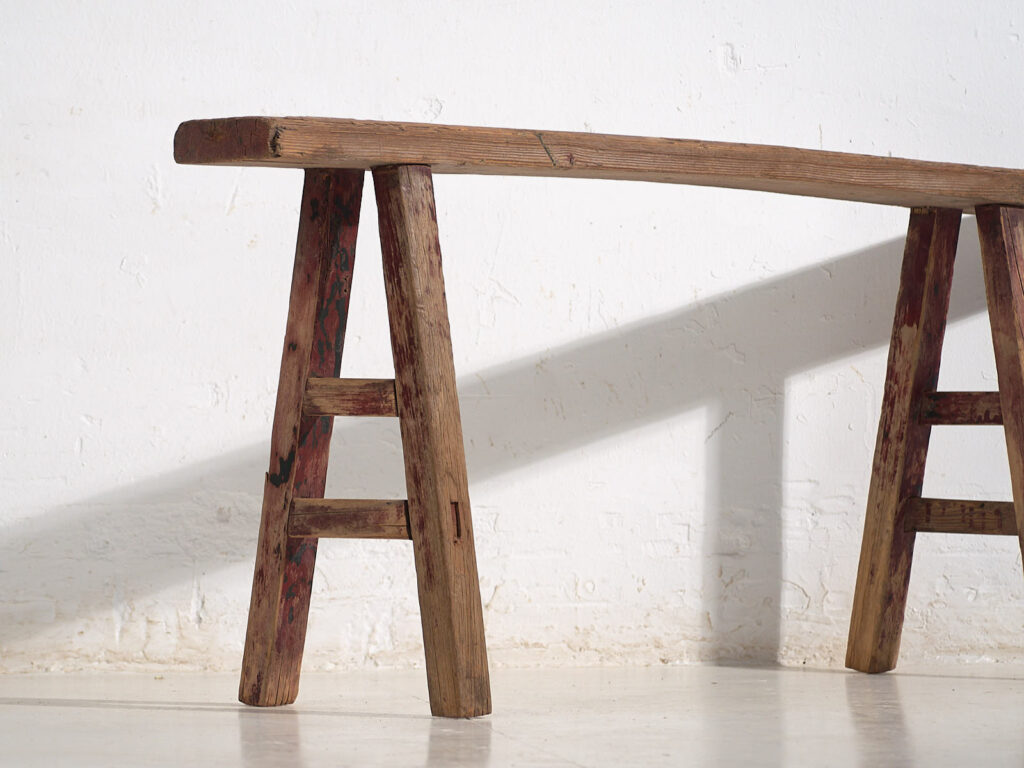 Antiguo banco de madera maciza (c.1870) #27