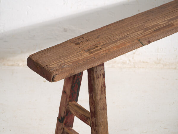 Antique solid wood bench (c.1870) #27