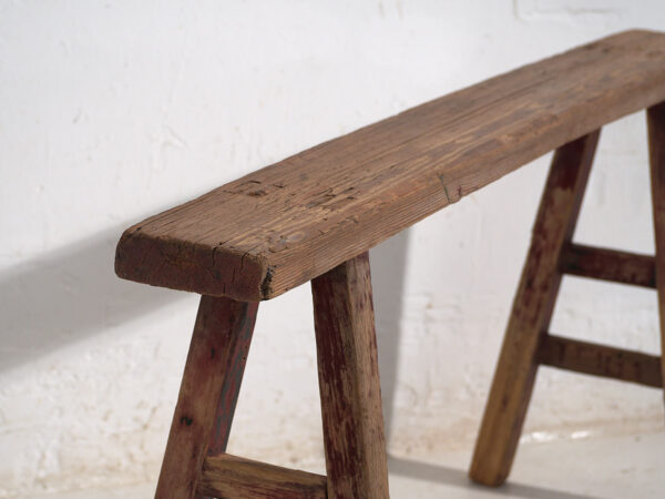 Antique solid wood bench (c.1870) #27