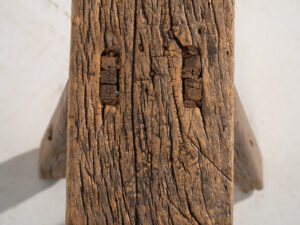 Antiguo banco oriental de madera maciza (c.1870) #76