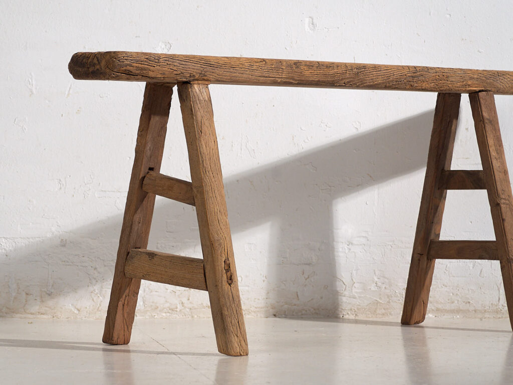 Banco chino antiguo de estilo primitivo (c.1870) #77