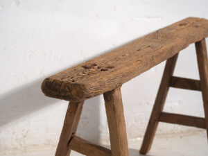 Banco chino antiguo de estilo primitivo (c.1870) #77