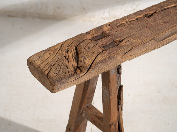 Banc ancien de style wabi sabi (c.1870) #79