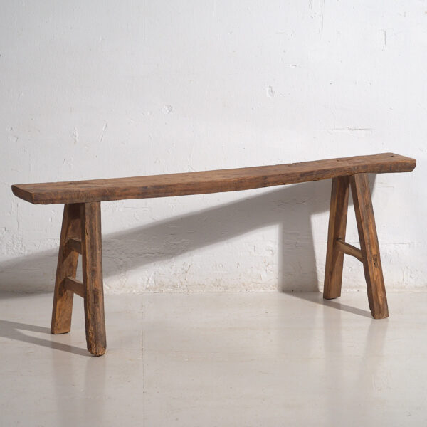 Antiguo banco de madera maciza (c.1870) #20