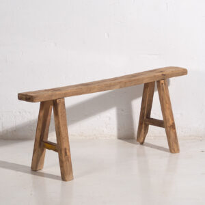 Antigua banqueta de madera maciza (c.1870) #33