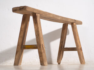 Antigua banqueta de madera maciza (c.1870) #33