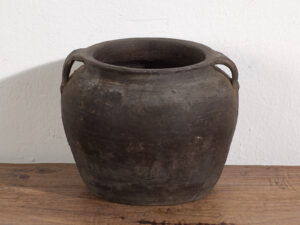 Jarrón pequeño antiguo de cerámica (c.1900) #11