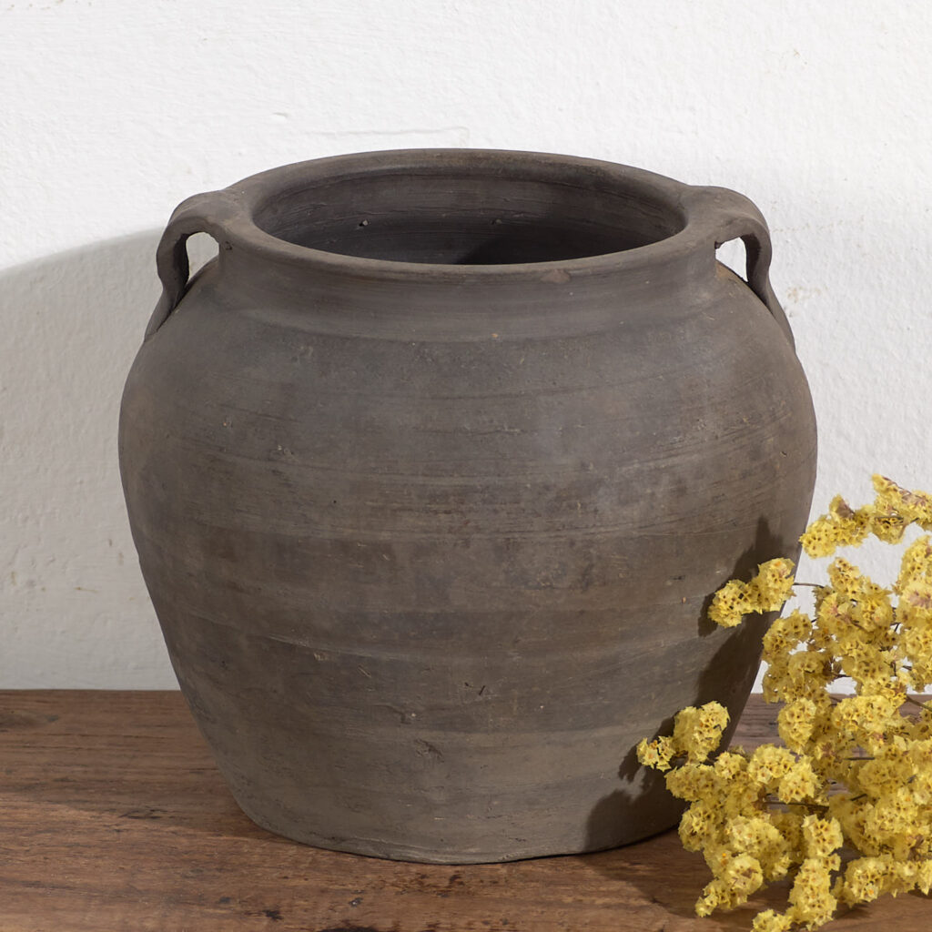 Pequeño jarrón antiguo de color gris (c.1900) #16