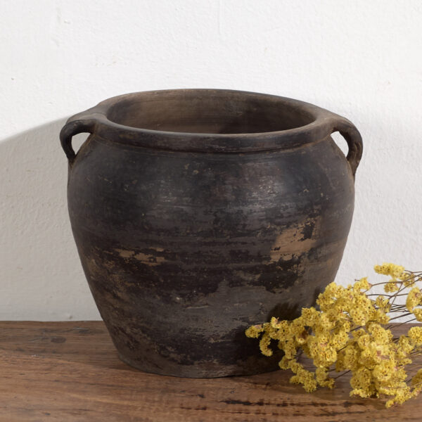 Antiguo jarrón de estilo wabi sabi (c.1900) #3