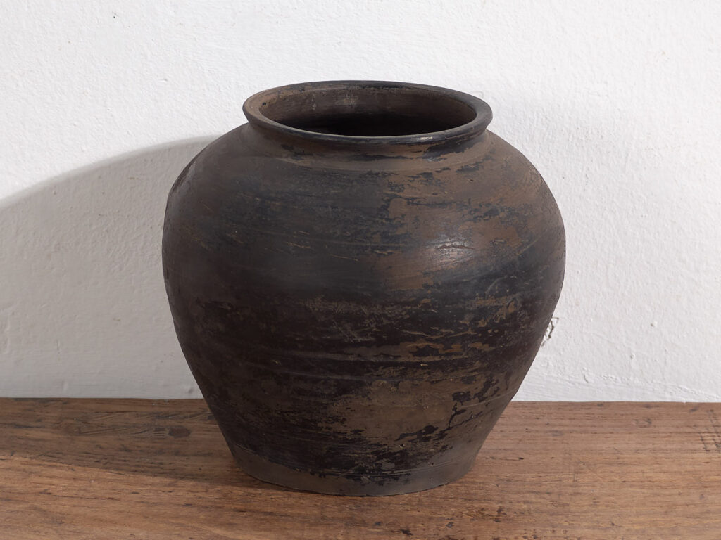 Jarrón asiático antiguo de estilo wabi sabi (c.1900) #14