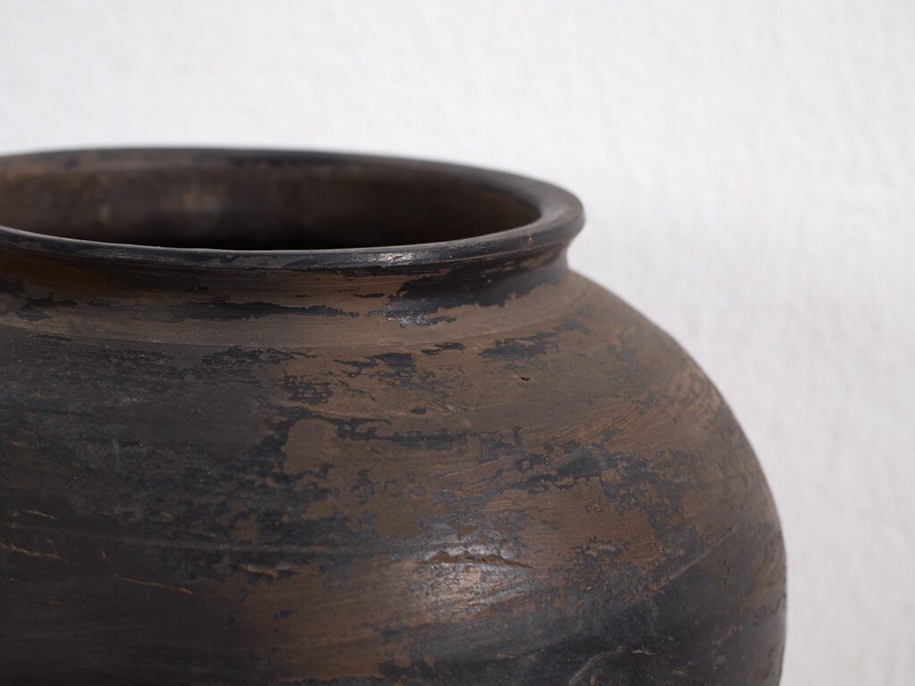 Jarrón asiático antiguo de estilo wabi sabi (c.1900) #14