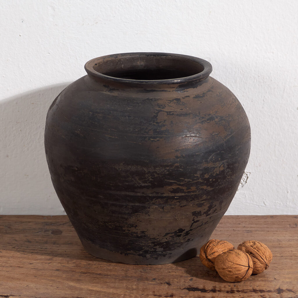 Jarrón asiático antiguo de estilo wabi sabi (c.1900) #14