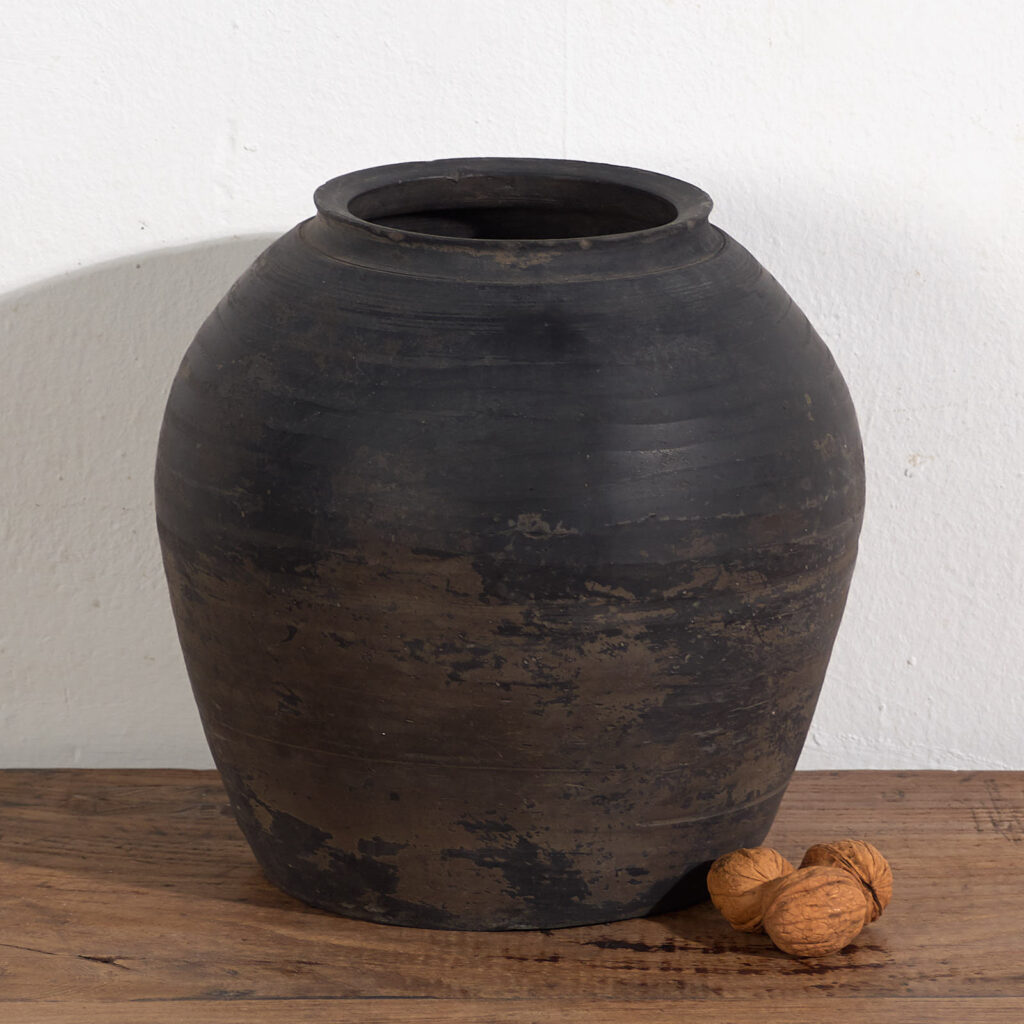 Jarrón antiguo de estilo wabi sabi (c.1900) #8